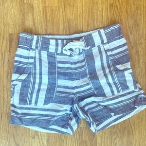 Athleta Linen Striped Shorts